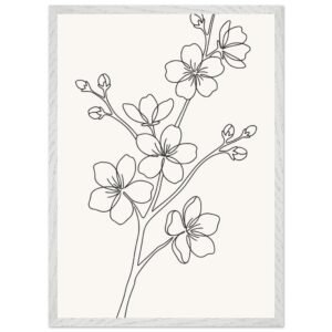 Moldura Premium Flor de Cerejeira — Coleção Botânica