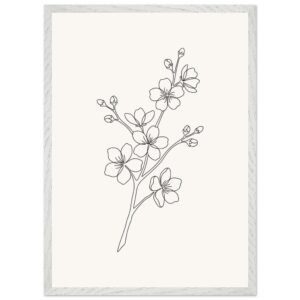 Moldura Premium Flor de Cerejeira — Coleção Botânica