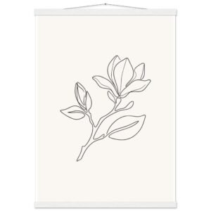 Poster com Ripa Ramo de Magnólia — Coleção Botânica