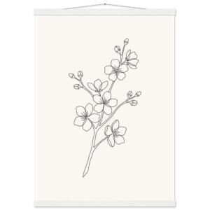 Poster com Ripa Flor de Cerejeira — Coleção Botânica