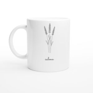 Caneca Ramo de Lavanda — Coleção Botânica